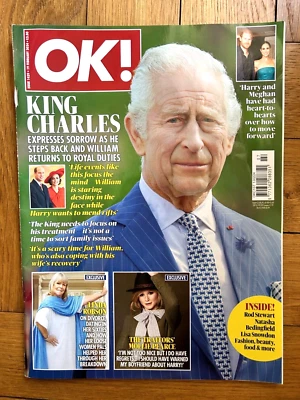 OK! Magazine: King Charles, Rod Stewart, Linda Robson, Lisa Snowdon 19.2.24 - Image 1 of 2