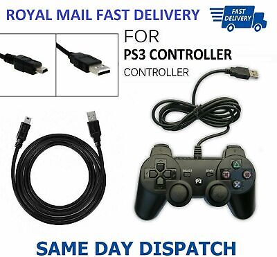 PS3 USB Charging Charger & Play Cable Lead For Sony Playstation 3 Controller 1M • 3.11£
