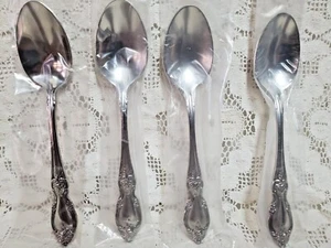 Oneida Louisiana Teaspoons 6 1/8" 18/8 Stainless Steel Ultra Premium Set 4 New - Picture 1 of 8