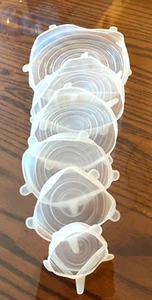 Coperchi elasticizzati in silicone 2 set da 6 pz, 12 ultraflex - flessibili, lavastoviglie - Foto 1 di 12