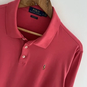 Polo Ralph Lauren Talla L Grande Para Hombre Rosa Tejido Calce Clásico Manga Corta - Imagen 1 de 9