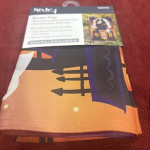 Brand New Style Garden Flag Ghosts Haunt House Double Sided 12.5"x18" - Picture 1 of 10