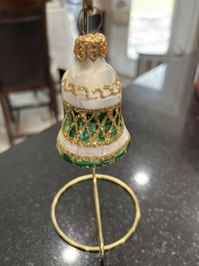 Vintage Polen mundgeblasene Glocke Weihnachtsschmuck 2,5 Zoll - Bild 1 von 3