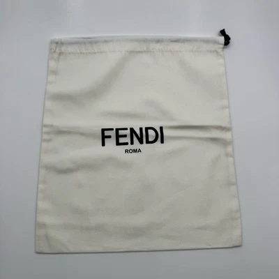 Bolsa de pó FENDI Roma armazenamento cordão 13" x 11.0" autêntica - Imagem 1 de 3