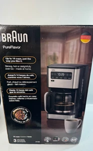 Braun PureFlavor Cafetera Programable 14 Tazas Pantalla Táctil, Negrita y Preparada - Imagen 1 de 6