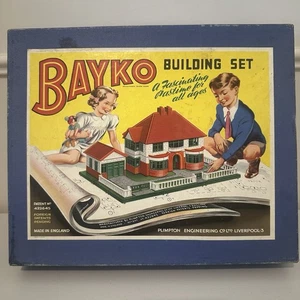 Juego de construcción Bayko vintage n.º 0 de Plimpton Engineering Co juguete para niños - Imagen 1 de 9