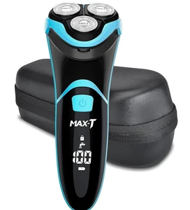 MAX-T Electric Shaver for Men, Cordless Electric Razor with Travel Case, Wet & D - Picture 1 of 9