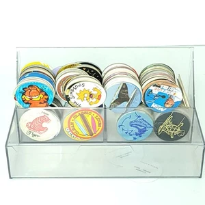 Lot of 200 Pogs Milk Caps 1990s Retro Game Random Mix With Plastic Case - Picture 1 of 7