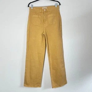 Madewell Hose Damen 29 Tall Emmett 2.0 Wide Leg High Rise Gelbgold Freizeit - Bild 1 von 9