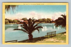 St. Petersburg FL-Florida, Skyline Vintage Souvenir Postcard - Picture 1 of 2