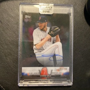 2018 Topps Clearly Authentic AUTO - Chris Sale - Red Sox Braves Encased #/99 - Bild 1 von 4