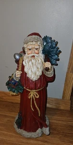 "Figura de Papá Noel Inglés 1992 pintada a mano firmada, estatuilla mide 18"" de alto" - Imagen 1 de 5