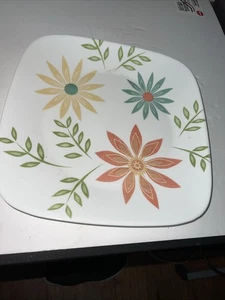 Retired Corelle Vitrelle Happy Days 10-1/2”Square Dinner Plate - Picture 1 of 7