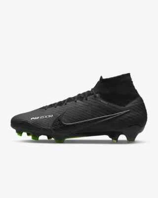 Nike Zoom Superfly 9 Elite FG SZ 7 Black Volt Dark Smoke Grey DJ4977-001 - Image 1 of 4