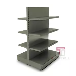 Gondelregal Gondel Anbauregal Grundregal H160 B200 T37 mit Fachboden Anthrazit - Bild 1 von 2