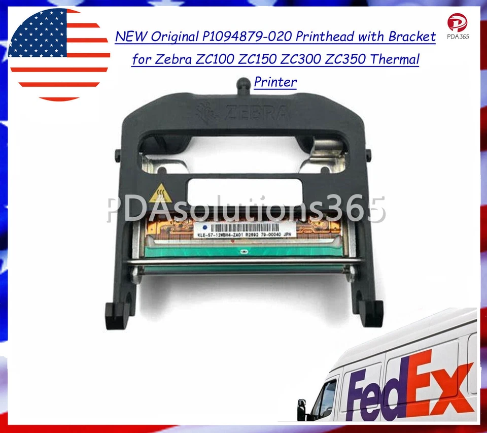 NEW Printhead with Bracket for Zebra ZC100 ZC150 Thermal Printer P1094879-020 - Image 1 of 4
