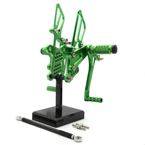 For Kawasaki Ninja ZX6R ZX636 2009-2021 CNC Footpegs Footrest Rearsets Pedal Gre - Picture 1 of 5