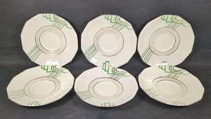 Art Deco "PLANT" Tuscan China Saucers x 6 - Picture 1 of 24