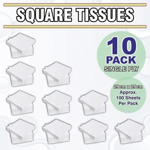 1000 weiße quadratische Papierservietten Taschentücher 1-lagig 29 x 29 cm Gastronomie Restaurant - Bild 1 von 21