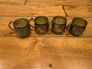 F B ROGERS SILVER CO, 4 PIECE SMALL CUP SET, STAMPED 5614 CROWN 1883 - Picture 1 of 5