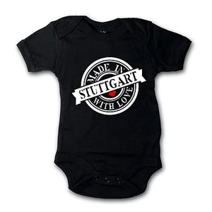 Made in Stuttgart Baby Body Bodysuit 100% Baumwolle Strampler 4 versch. Größen - Bild 1 von 1