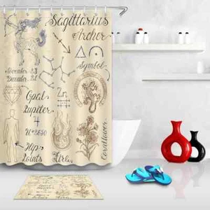Houyi Shoot Suns Waterproof Bath Polyester Shower Curtain Liner Water Resistant - Imagen 1 de 8