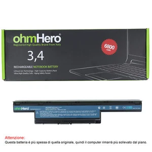 Batteria OhmHero® NERA 6800 mAh REALI per Acer Aspire 5742ZG - Foto 1 di 4