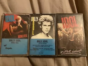 Billy Idol 3 TAPE LOT Rebel Yell Don’t Stop Vital Idol - Picture 1 of 3