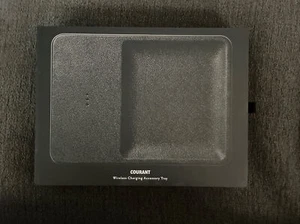 Courant Catch:3 Qi Wireless Charging Accessory Tray - Black Leather - Picture 1 of 3