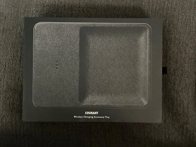Courant Catch:3 Qi Wireless Charging Accessory Tray - Black Leather - Image 1 of 3