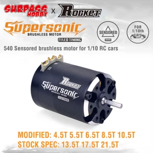 Rocket 540 5.5T 6.5T 8.5T 10.5T 21.5T Sensored Brushless Motor for 1/10 RC Car - Picture 1 of 18