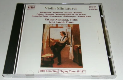 Violin Miniatures- Takako Nishizaki, Jeno Jando CD: 1989 Germany - image 1 of 4