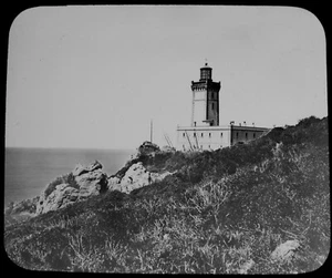 KAP SPARTEL LEUCHTTURM MAROKKO UM 1901 Magisches Laternendia ANTIKE FOTOGRAFIE - Bild 1 von 3