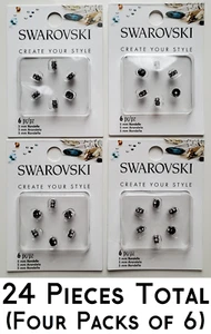 Swarovski Kristalle - 5 mm Rondelle - schwarz - 24 Stück (4 Packungen à 6) - Bild 1 von 3