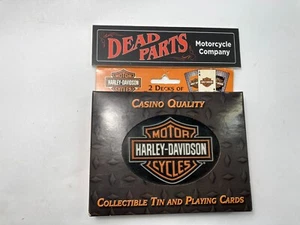 Harley Collectible Tin 2 Deck Bar & Shield Playing Cards NIP - Picture 1 of 2