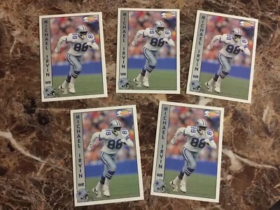 (5) Card Michael Irving Lot Dallas Cowboys Superstar!! MVP!! HOF!! - Image 1 of 2