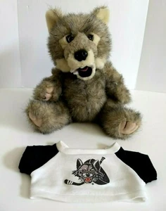 Peluche Chicago Wolves Timber Wolf 8" con paño y camisa raro Steven Smith - Imagen 1 de 10
