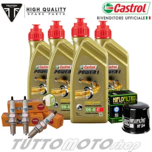 Tagliando TRIUMPH Street Triple 675 2012 2013 / Olio Castrol + Filtro + Candele - Foto 1 di 5