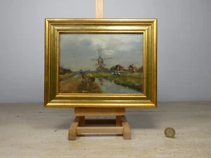 Vintage Small Impressionist Oil Painting Dutch Landscape by Virginia Duveen. - Picture 1 of 24