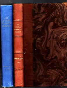 1920 LEATHER 2 BOOKS NEPAL BEIJING NANKING CHINA HAITI CUBA FALCONRY ILLUSTRATED - Picture 1 of 4