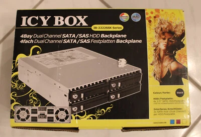 ICY BOX IB-2222SSK 4-fach SATA/SAS Backplane für 2,5“ Festplatten – Top Zustand - Bild 1 von 4
