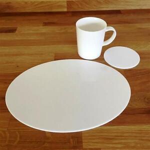 Oval Shaped Acrylic Placemats & Coasters, Sizes 11.5x9" or 16x12" Many Colours
