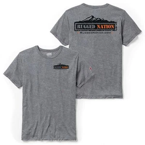 Rugged Nation Triblend Tshirt by League 91 Resort Wear in Heather Grey T-Shirt - Picture 1 of 1