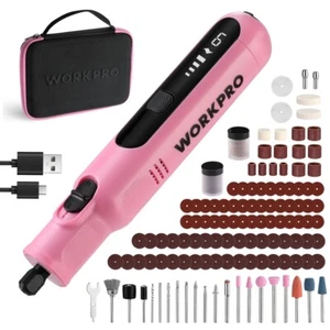 WORKPRO 8V Cordless Rotary Tool Kit 6 Variable Speeds Type-C Cable 117 Accessory - Picture 1 of 12