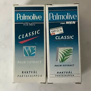 2x Palmolive Para Hombre Clásico Extracto de Palma Barra de Afeitar Caja Blanca 50g (M) - Imagen 1 de 6