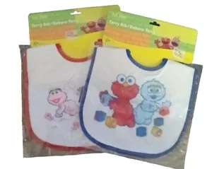 (2) Sesame Street Cookie Monster & Lola Pullover Baby Bib Unisex Children, NWT - Picture 1 of 2