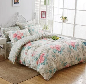 Uozzi Home Floral 3 Piece Duvet Cover Set + Shams King Size Reversible Bedding  - Picture 1 of 2