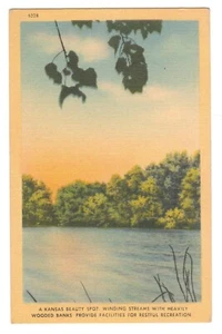Kansas Beauty Spot Postal McCormick Armstrong Stream Trees Naranja - Imagen 1 de 2