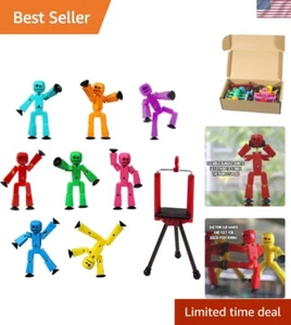 Stikbot 8-Piece Set with Colorful Figures & Red Tripod, Creative Toy - Picture 1 of 6