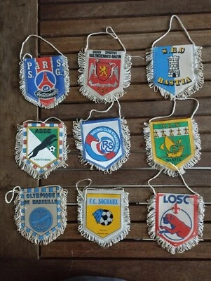 9 fanions CLUBS FRANCAIS- Vintage - Photo 1/2